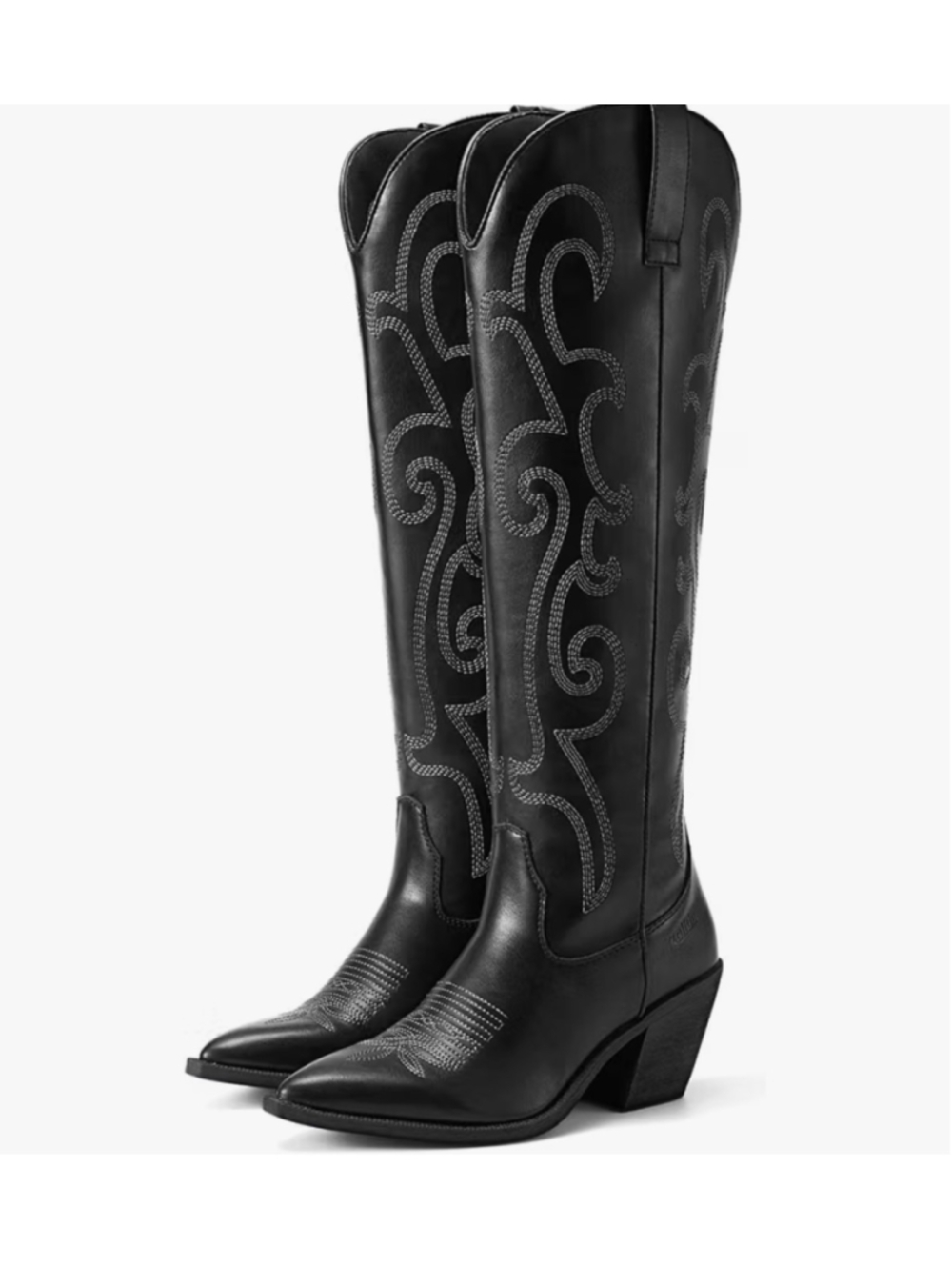 NEW Cowboy Knee-High Cowgirl Pointy Toe Chunky Heel Embroidered Boots 7.5